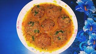 Kanchkolar kofta curry all bengali traditional recipes kanchkolar kofta [upl. by Ylimme780]