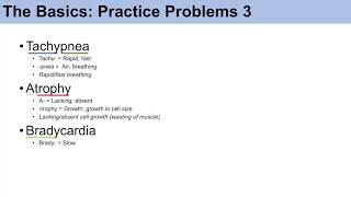 Medical Terminology  The Basics  Lesson 1  Practice and Example Problems [upl. by Agathy]