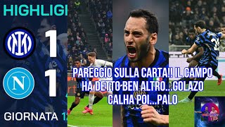 PAREGGIO SULLA CARTA‼️IL CAMPO HA DETTO BEN ALTROGOLAZO CALHA POIPALO😧 InterNapoli 11 [upl. by Panter]