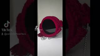 Deep red crochet bag crochet handmade [upl. by Tosch]