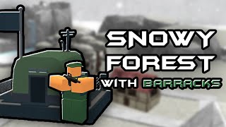 Solo Snowy Forest with Barracks  Roblox tower battles [upl. by Tongue853]