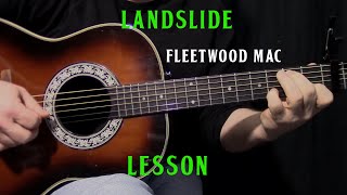 how to play Landslide by Fleetwood Mac  acoustic guitar lesson [upl. by Donella]