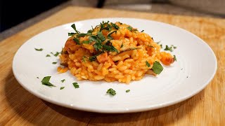 First Person Cooking MUSHROOM PANCETTA AND TOMATO RISOTTO  JONAH IN THE KITCHEN [upl. by Ahsema]