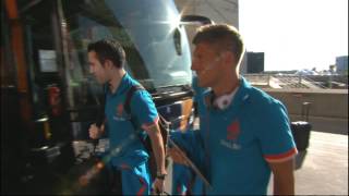 Het Nederlands elftal arriveert bij de ArenA [upl. by Damita]