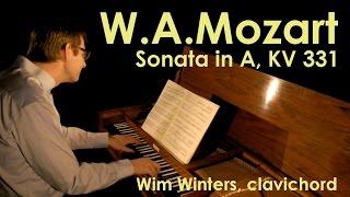 WAMozart  Sonata in A Major KV 331  Wim Winters clavichord [upl. by Iphigenia]