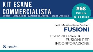 Esame Commercialista  Fusioni per Incorporazione esempio pratico [upl. by Alihs]