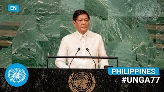 🇵🇭 Philippines  President Addresses United Nations General Debate 77th Session English  UNGA [upl. by Cired]