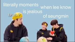 moments when lee know is jealous of seungmin [upl. by Enitnatsnoc]