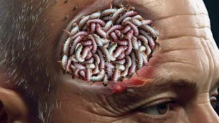 ASMR Animation  ASMR Removal All Creepy Larva Insect On Forehead  ASMR Treatment Animation [upl. by Annayr]