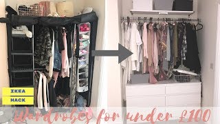 WARDROBES FOR UNDER £100  IKEA HACK  Lucy Jessica Carter [upl. by Adur]