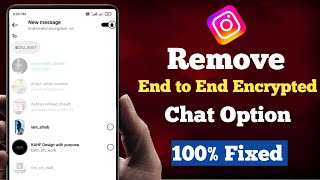 How to Remove end to end encrypted chat on Instagram  End to End Encrypted Chat Kaise hataye [upl. by Alidus]