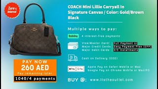 COACH Mini Lillie Carryall In Signature Canvas  Color GoldBrown Black [upl. by Okime]