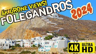 Folegandros Island in 4K A Breathtaking Drone Footage [upl. by Reinar]