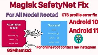 Magisk Bypass Safetynet fix For android 10  Android 11  2021 Safety net fix 230 [upl. by Hcelemile18]