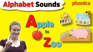 Letter Sounds  Alphabet A to Z  Pronunciation  Phonics for Kids [upl. by Aitat]