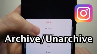 Instagram How to Archive or Unarchive Photos  Posts [upl. by Attenhoj]