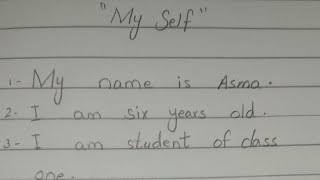 write essay my self  paragraph about my self [upl. by Iris417]