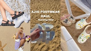 Ajio Footwear Haul  Trendy Summer Footwear from Ajio  yayysonali [upl. by Esdras]