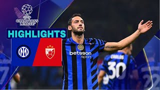 Inter vs Crvena Zvezda 40 Highlights  UEFA Champions League 2024 [upl. by Tuddor]