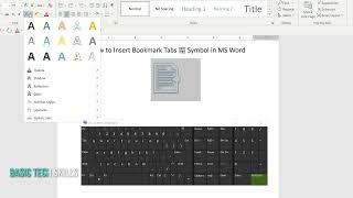 How to Insert Bookmark Tabs 𩀪 Symbol in MS Word [upl. by Bathesda173]