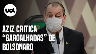 CPI da Covid Aziz critica gargalhada de Bolsonaro quotSua risada é de temorquot [upl. by Harleigh]