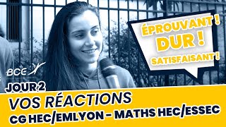 Vos réactions après les MATHS et la CG HEC Concours BCE 2022 [upl. by Harlamert]