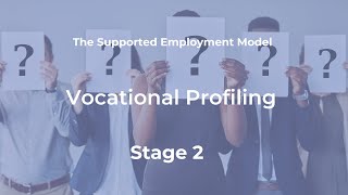 Vocational Profile and Action Planning The Supported Employment Model [upl. by Evannia]