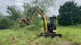 Mini Excavator with Tree Grubber [upl. by Lion280]