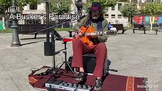 First song in Pamplona  ‘A Busker’s Paradise’ [upl. by Schuster]