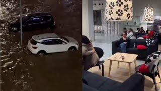 People Spend Night in Ikea to Escape Flash Floods [upl. by Denby]