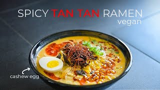 RESTAURANT STYLE Vegan Ramen Recipe  Spicy Tan Tan Tantanmen ビーガンラーメンのレシピ [upl. by Giovanni233]