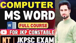 MS Office MS Word  JKP Constable Post india jkssb ssc constablejkpsi computer ssccgl jkp [upl. by Daveta]