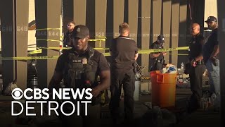 2 people shot at Eastern Market after Detroit Lions game [upl. by Rodriguez]