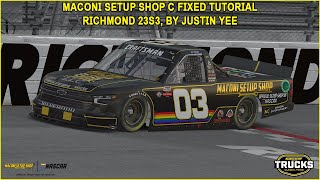 iRacing Fixed NASCAR Series Tutorial Maconi Setup Shop C Fixed Truck Series at Richmond 23S3 [upl. by Mellisent]