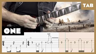 Metallica  One  Guitar Tab  Lesson  Cover  Tutorial [upl. by Eek]