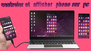 comment contrôler et afficher lécran du téléphone sur pc facilement عرض شاشة الهاتف على الحاسوب [upl. by Soule]