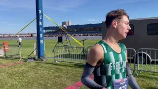 See Division 2 AllState boys cross the finish line at 2024 MHSAA LP cross country finals [upl. by Firahs]