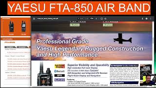 YAESU FTA 850L AIRBAND TRANSCEIVER  SOFTWARE DOWNLOAD amp BROCHURE INFO [upl. by Beniamino557]