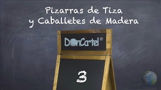 pizarras de tiza y caballetes de madera 3 [upl. by Troxell]