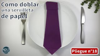 Cómo doblar una servilleta de papel en forma de corbata  Decoración de mesa [upl. by Connel]