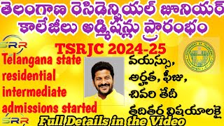 TSRJC 202425 TS RESIDENTIAL Inter college admissions ts inter admissions TS RES INTER admissions [upl. by Ahsihat435]