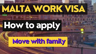 MALTA WORK VISA APPLICATION GUIDE 2024 [upl. by Yrtua]