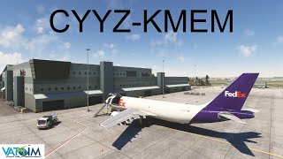 MSFS LIVE  iniBuilds A300F  CYYZ  KMEM  Toronto  Memphis  Vatsim [upl. by Kirsten]