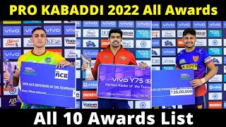 Pro Kabaddi Season 8 All Award List  Best Raider Defender MVP  PKL Award Ceremony 2022 [upl. by Yolane]