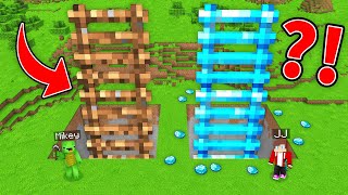 Mikey POOR Tallest Ladder vs JJ RICH Biggest Ladder Battle in Minecraft  Maizen [upl. by Goldfinch]