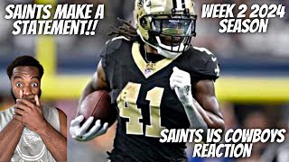 Reaction To New Orleans Saints vs Dallas Cowboys Game Highlights  NFL 2024 Season Week 2 [upl. by Friedly]