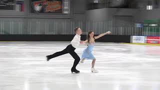 Marian Carhart  Denis Bledsoe  Novice Dance PD 1  2025 Midwestern Sectional Ice Dance Final [upl. by Annoik]