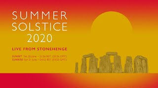 Sunset  Summer Solstice 2020 at Stonehenge [upl. by Grobe]