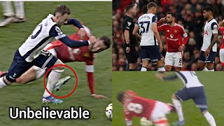 Watch Carefully is this Bruno Fernandes RED card vs Tottenham 🙆‍♂️ Unbelievable Manchester United [upl. by Calypso]