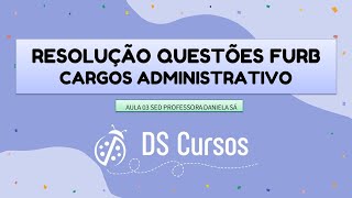 AULA BÔNUS CARGOS ADMINISTRATIVO EDITAL CONCURSO SED 2024 [upl. by Ailimaj]